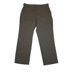 Louis Raphael Rosso Mens Wool Blend Dress Pants 36x30 Brown/Green